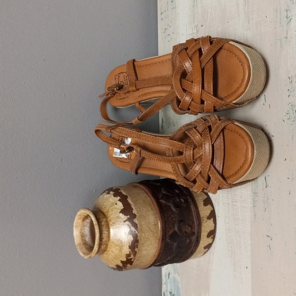 Lucky Brand  Brown and Wedge Sandals - Picture 3 of 14